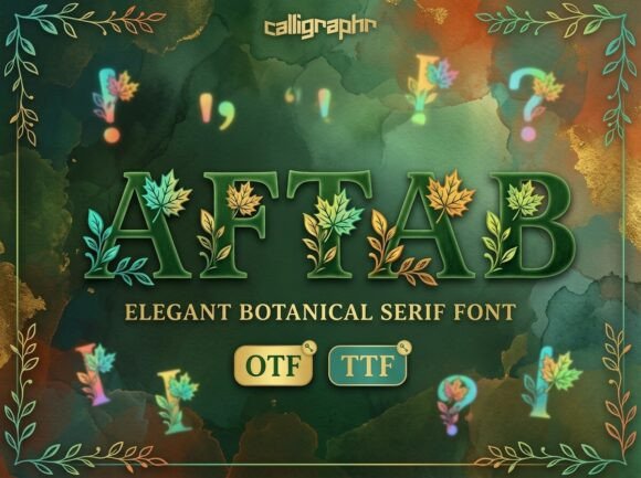 Aftab: The Autumn Leaf Serif Font for Seasonal Designs