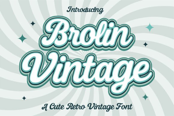 Brolin Vintage: A Playful Retro Font with Modern Charm