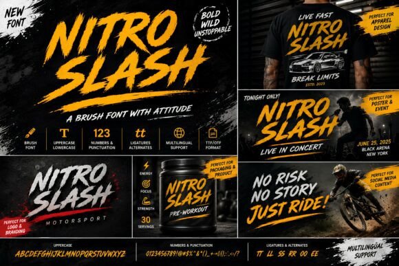 Nitro Slash: The Font with Unstoppable Urban Edge
