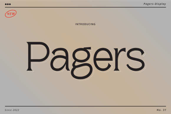 Pagers: A Retro Serif Font with Modern Personality