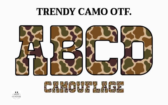 Trendy Camo: A Bold Typeface for Fearless Designers
