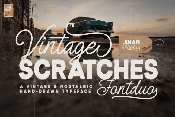 Vintage Scratches Duo: A Font with Timeless Character
